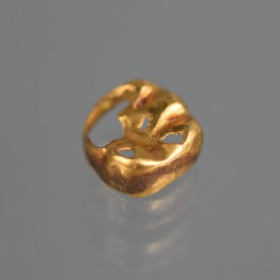 an image of a gold ring sitting on top of a table
