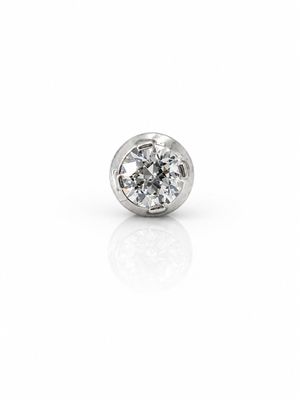 an image of a single diamond in the middle of a white background