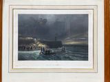 an image of a painting of people in a boat in the ocean