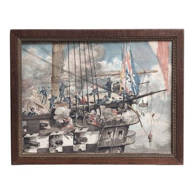 ECOLE FRANCAISE du XXème L'abordage du galion