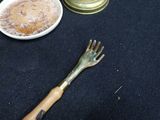 a fork and a bowl of food on a table