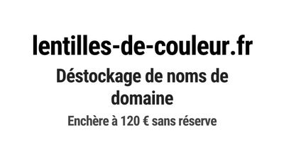 Nom de domaine lentilles-de-couleur.