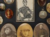 an old picture of a group of people in military uniforms
