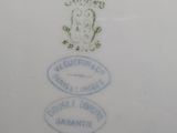 a close up of a plate with a design on it
