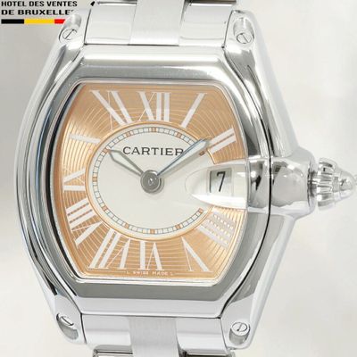 Montre Cartier pour femme en acier inoxydable et or rose à quartz