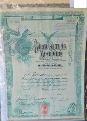 a picture of an old certificate in a plastic bag