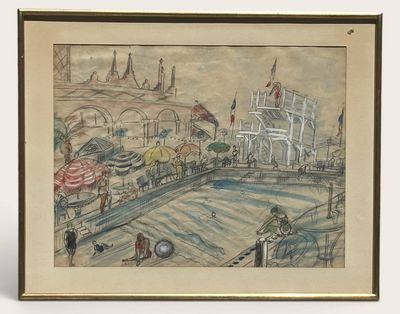Suzanne DUCHAMP (1889-1963) Palm beach à Cannes, II