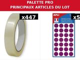 a close up of a roll of tape next to a package of stickers