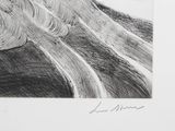 a black and white drawing of a wave in the ocean