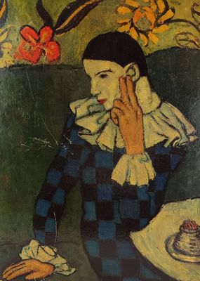 l'image d'un tableau représentant une femme assise sur un canapé
