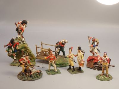 Figurines d'artistes - Empire 54 mm, réunion de 8 Anglais et…