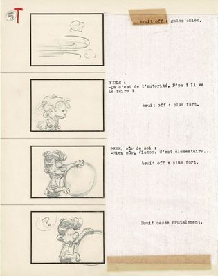 une image représentant le storyboard d'un enfant, accompagné d'instructions