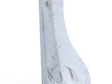 marble bookend with a curved design on a white background