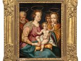 an image of a painting of the virgin and child with angels