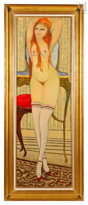 une image d'un tableau représentant une femme assise sur une chaise