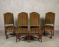 Suite de six chaises en bois naturel à haut dossier cintré e… (photo 3)