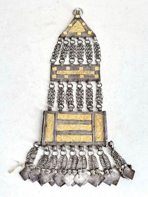 Collier omanais en argent et laiton