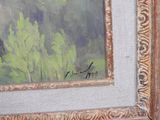 an image of a painting of a tree in a field of grass