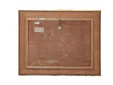 an old picture frame with a drawing of a man on it
