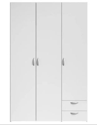 un gros plan sur une armoire blanche équipée de tiroirs et encore de tiroirs