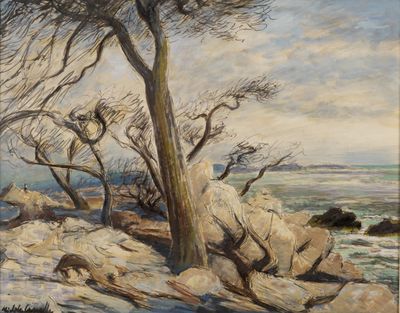 Michele CASCELLA (1892-1989). Pins dans les rochers.