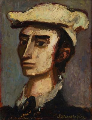 une image représentant un tableau d'un homme portant un chapeau