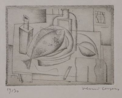 Floris JESPERS (1889-1965) Nature morte au compotier et poir…