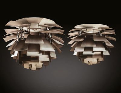 paire de lampes « Artichoken » créées par Louis Poulsier pour Louis Poulsier