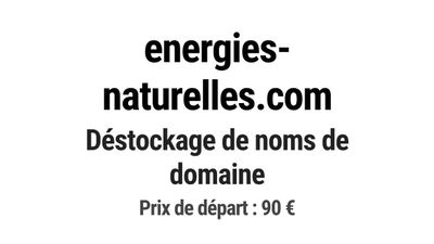 Nom de domaine energies-naturelles.