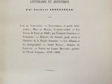 an old book with a black and white title on it