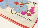 christian dior pocket square in pink and blue with a bird on it