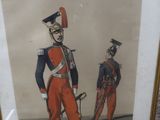 framed picture of two soldiers in uniform standing next to each other