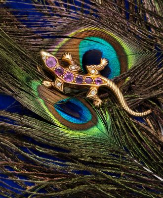 Originale et élégante broche en or jaune 18K 750 millièmes p…