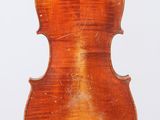 an old violin with a wooden back and a long neck