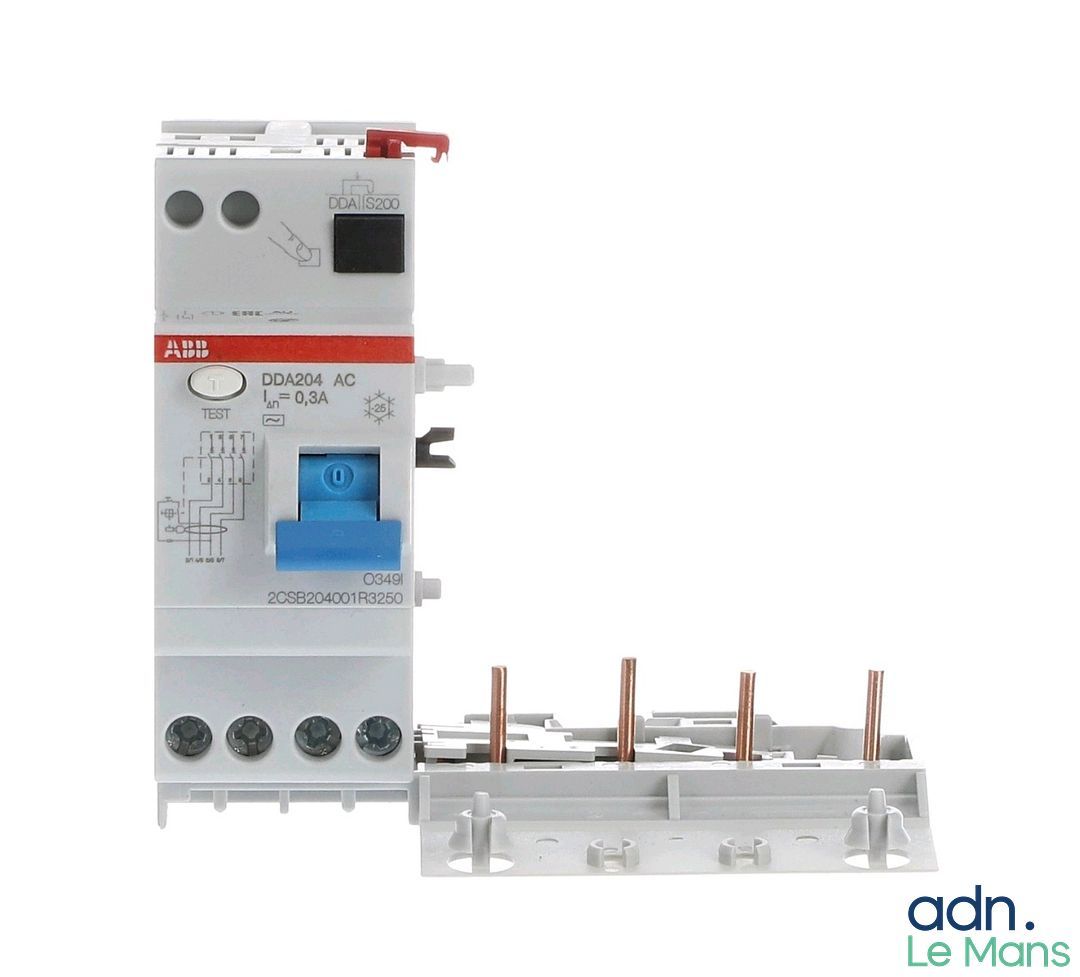 Lot comprenant un bloc différentiel ABB DDA204 AC 25 A / 300…