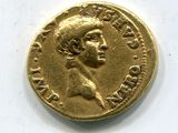 l'image d'une pièce d'or sur laquelle figure le visage d'un homme