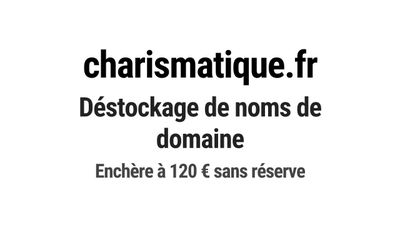 Nom de domaine charismatique.fr.