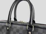 louis vuitton damier briefcase in black and grey