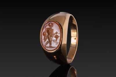 Intaille EN Cornaline HellÉNistique D'Apollon Dans UN Anneau…
