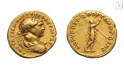 a gold coin with an image of a man on it