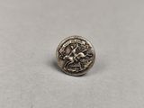 une petite pièce d'argent sur laquelle figurent un cheval et un cavalier