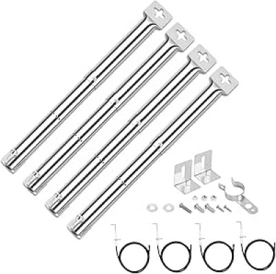un lot de quatre loquets de porte en acier inoxydable et quelques vis