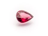 a pink tourmaline gems on a white background