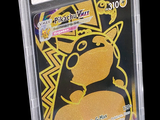 a pokemon trading card in a clear plastic holder