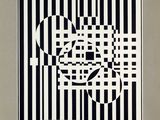 a black and white image of a square with a pattern on it