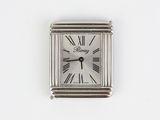 clock with roman numerals on face on white background