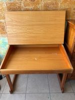 Bureau d'écolier / d'architecte en bois avec le plateau à ab… (photo 2)