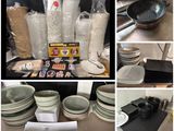 de nombreuses photos différentes représentant toute une variété de plats et de bols