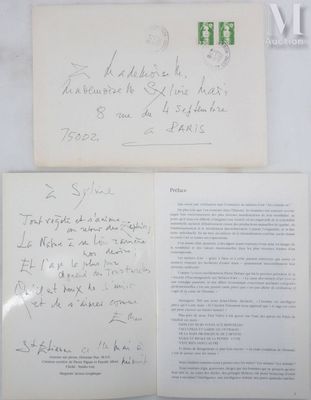 MATHIEU Georges (1921-2012) Lettre manuscrite, 1992