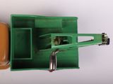 a green box with a fork and a knife in it